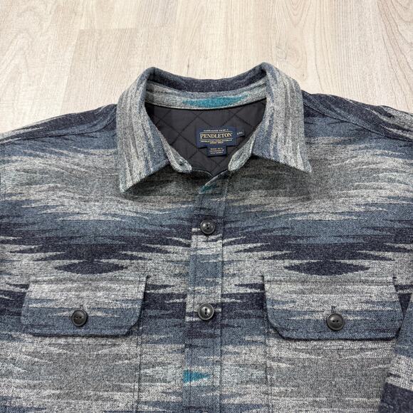 Pendleton Magic Valley CPO Jacket Men's 2XL XXL Aztec Print Shacket Button - Picture 3 of 8